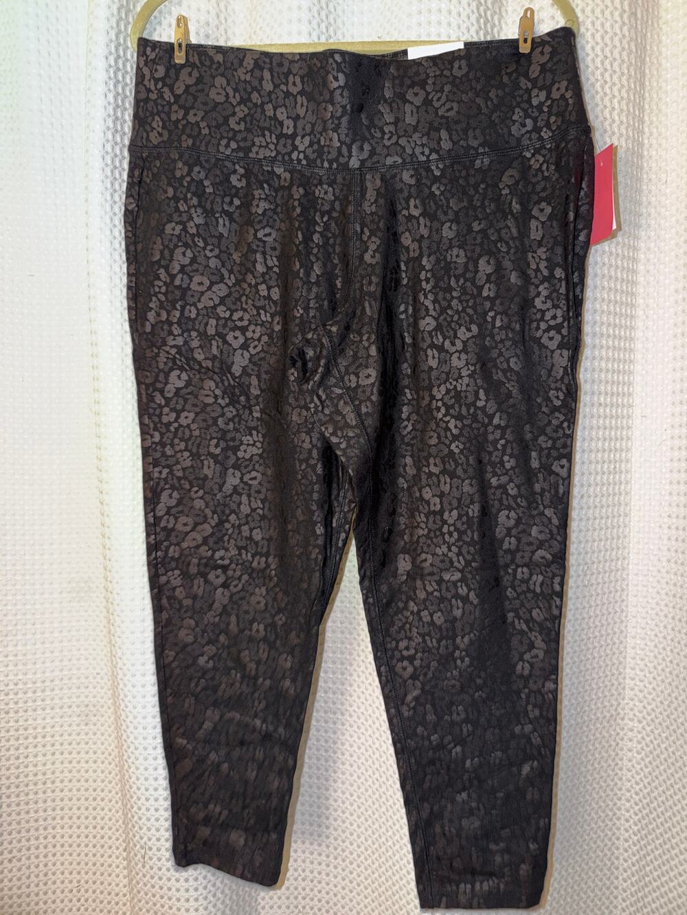 LIVI Lane Bryant Leggings 18/20 NWT Black Leopard 7/8 Signature Stretch